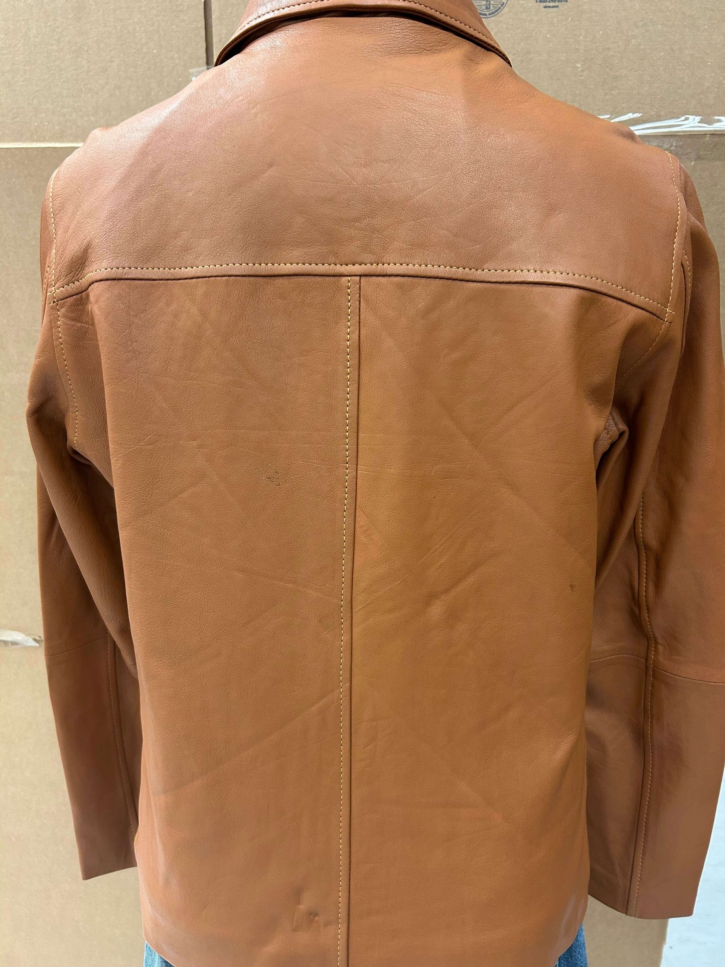 Men's James Dean style leather jacket M-119 lambskin Leather Outlet Canada