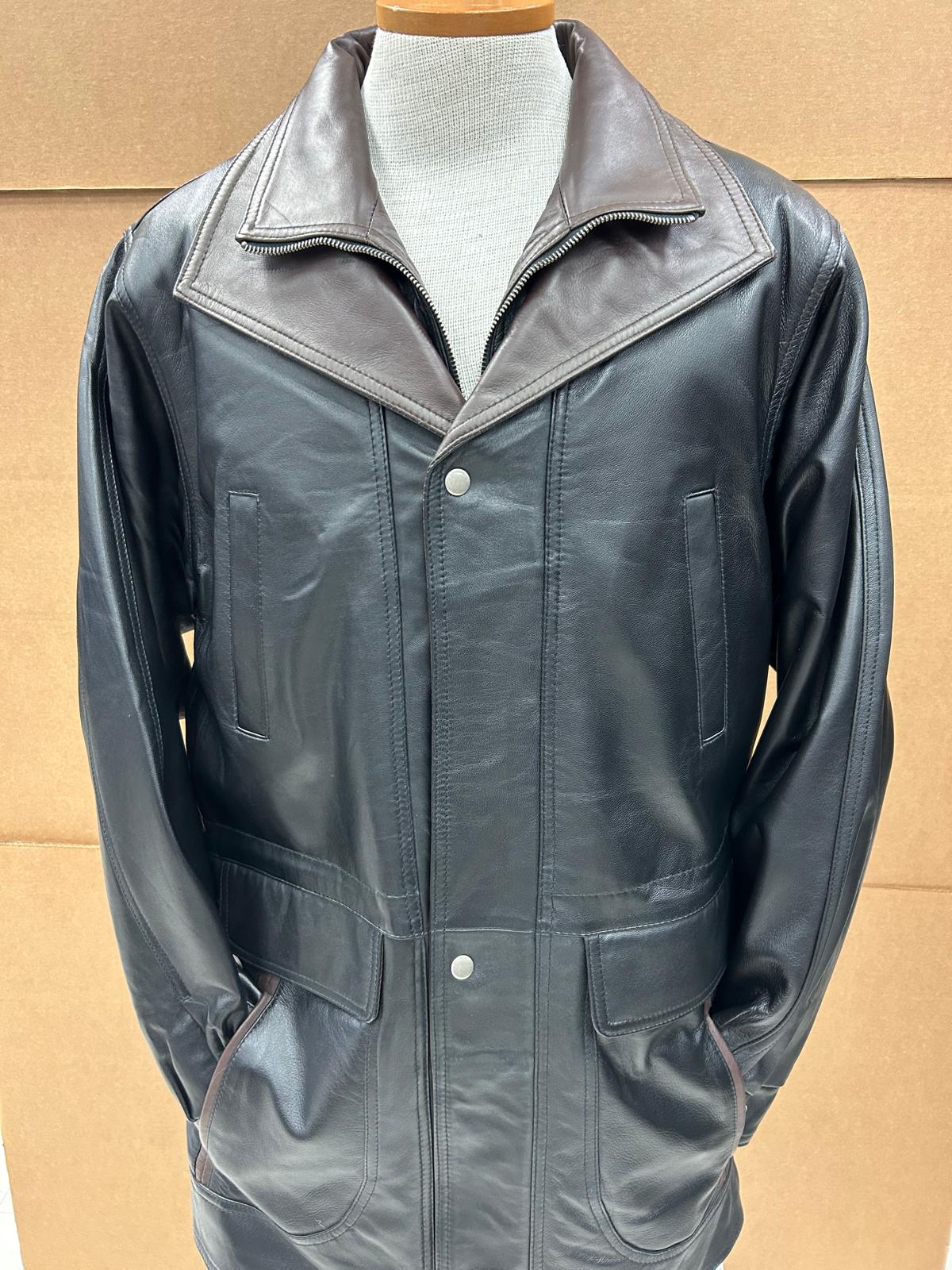 leather jacket with a classic design
