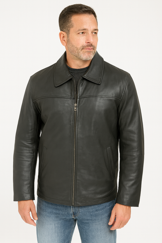 Men’s James Dean Style Leather Jacket – M-119