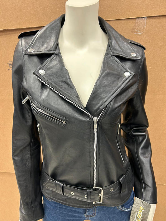 Ladies Short Leather Jacket – Chic Everyday Style
