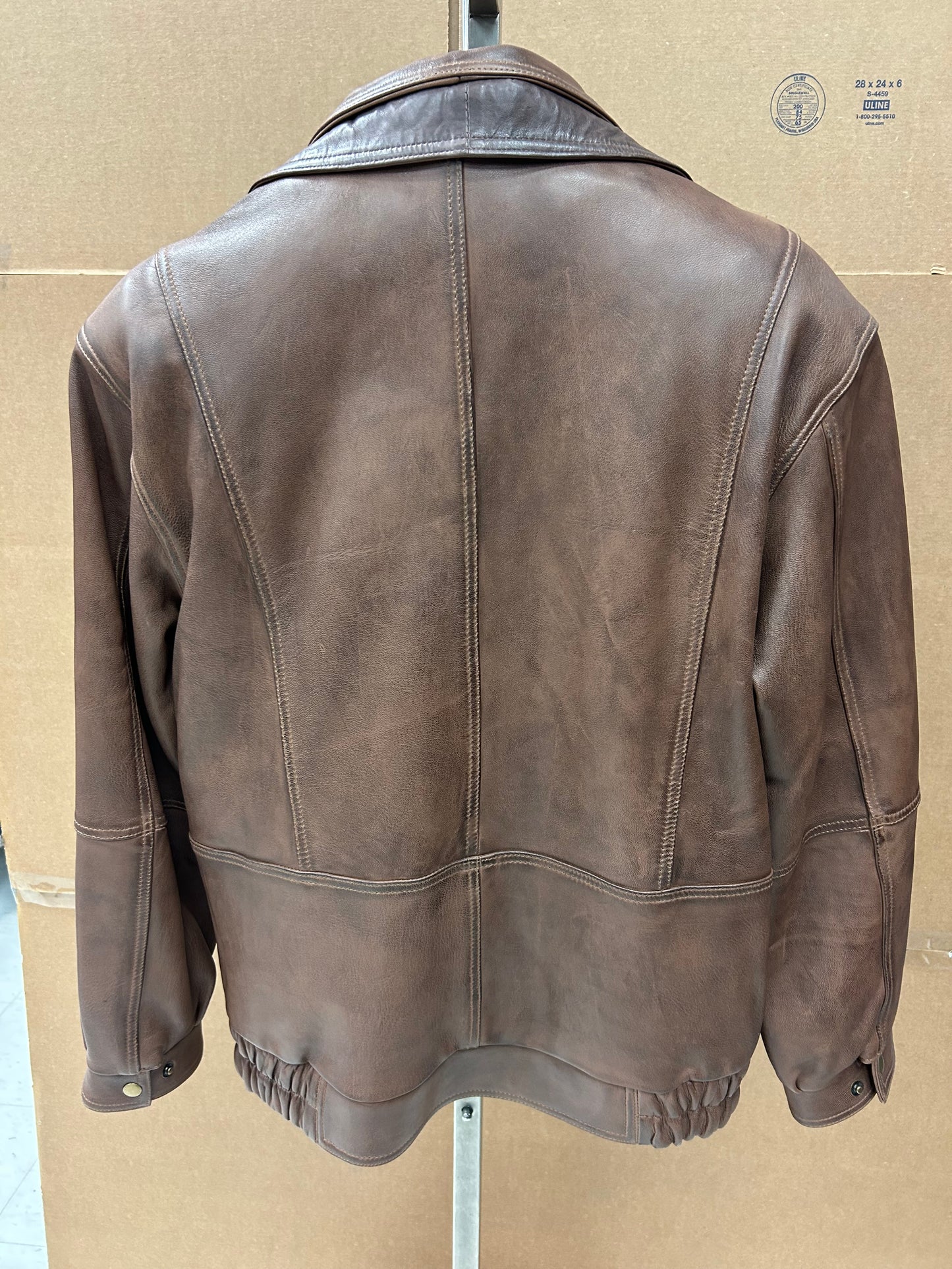 M-109  Men Bomber Jacket Black with Brown contrast and Brown with Brown contrast