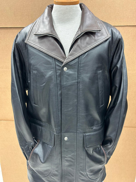 leather jacket with a classic design